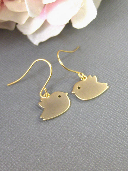 Ava,Gold Earrings,Earrings,Bird,Mod,Wedding, Bride,Bird Earrings,Gold Filled,  Handmade Jewelry by valleygirldesigns on Etsy.