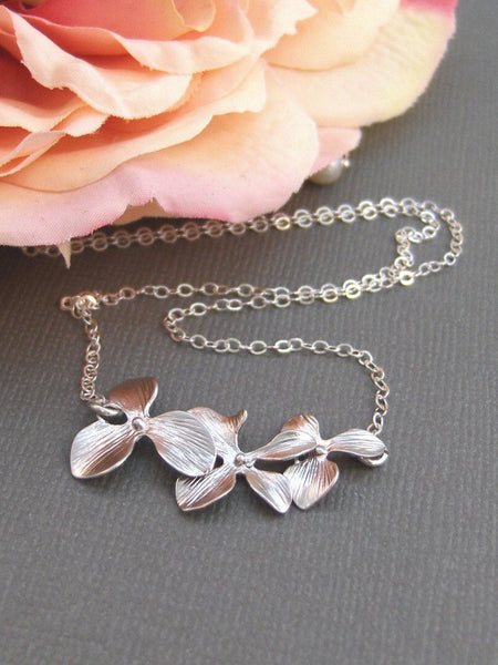 Silver Blossom,Sterling Silver,Silver Flower,Silver Necklace,Flower,Boho,Lotus,Bride,Wedding. Handmade jewelry by valleygirldesigns on Etsy.