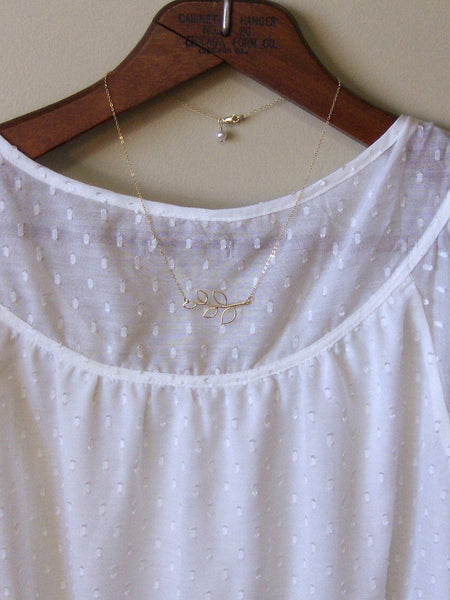 Olive Branch,Gold,Necklace,Gold Necklace,Gold Filled,Bride,Wedding. Handmade jewelry by valleygirldesigns on Etsy.