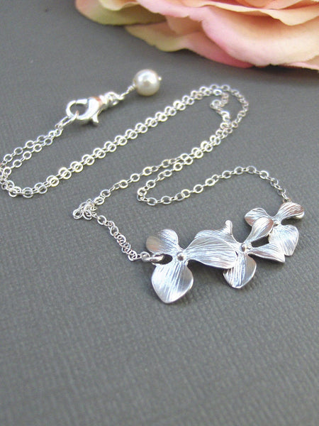 Silver Blossom,Sterling Silver,Silver Flower,Silver Necklace,Flower,Boho,Lotus,Bride,Wedding. Handmade jewelry by valleygirldesigns on Etsy.