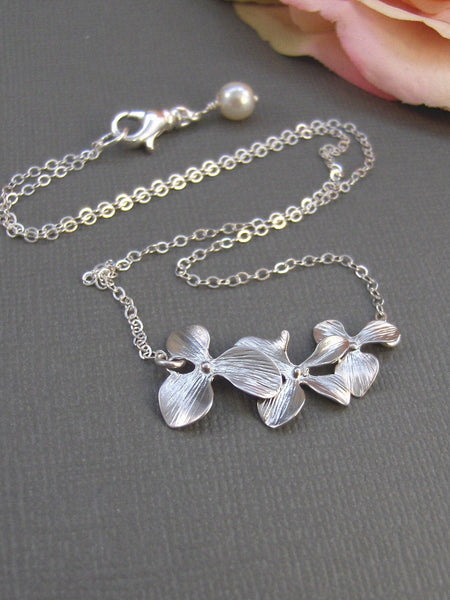 Silver Blossom,Sterling Silver,Silver Flower,Silver Necklace,Flower,Boho,Lotus,Bride,Wedding. Handmade jewelry by valleygirldesigns on Etsy.