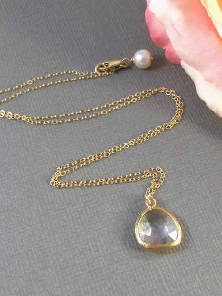 Twinkle Drop, Gold Necklace, Diamond Necklace,Bride,Wedding,Diamond,Blossom,Crystal. Handmade jewelery by valleygirldesigns on Etsy.