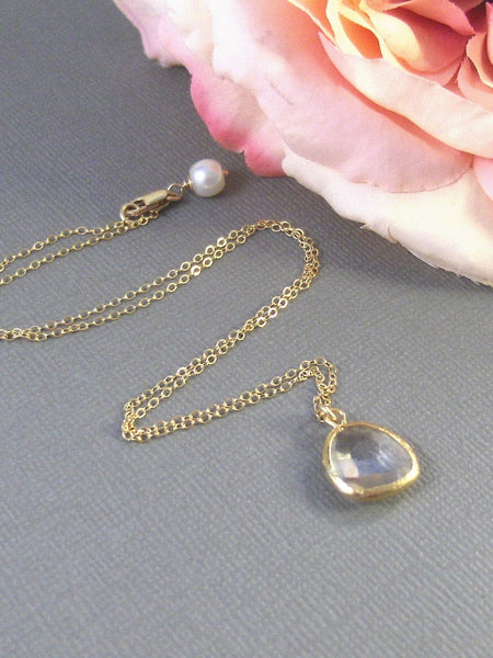 Twinkle Drop, Gold Necklace, Diamond Necklace,Bride,Wedding,Diamond,Blossom,Crystal. Handmade jewelery by valleygirldesigns on Etsy.