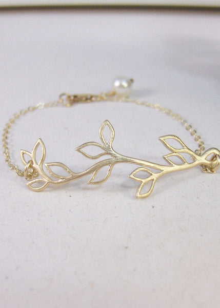 Gold Hazelbranch,Bracelet,Gold,Gold Bracelet,Branch,Boho,Gold Branch,Bride,Wedding. Handmade jewelry by valleygirldesigns on Etsy.