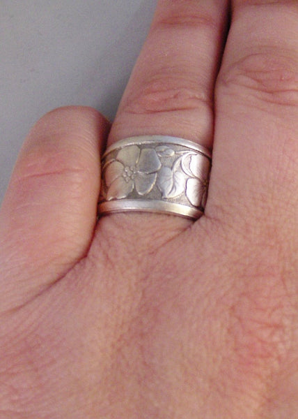 Blossom Ring,Silver,Ring, Flower,Rose Ring,Antique Ring,Silver Ring,Blossom,Posey. Handmade jewelery by valleygirldesigns.
