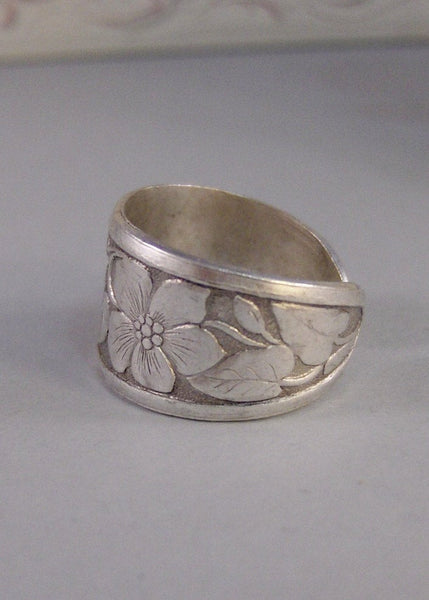 Blossom Ring,Silver,Ring, Flower,Rose Ring,Antique Ring,Silver Ring,Blossom,Posey. Handmade jewelery by valleygirldesigns.
