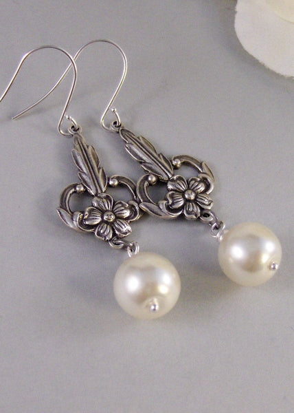 Ariels Grotto, Locket,Silver Locket,Antique Locket,Flower Locket.,Ship,Wheel,Blue, Flower. Handmade Jewelry by ValleyGirlDesigns.