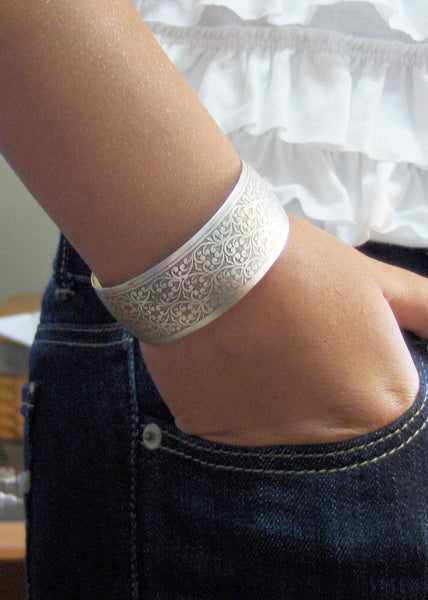 Clara,Bracelet,Cuff,Silver Bracelet,Cuff Bracelet,Bracelet,Silver,Antique Bracelet,Wedding,Bride.Handmade Jewelry by valleygirldesigns.