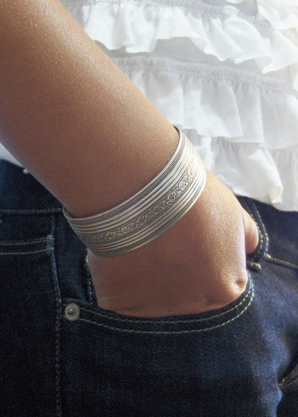 Isabella Bloom,Bracelet,Cuff,Silver Bracelet,Cuff Bracelet,Silver,Antique Bracelet,Wedding,Bride.Handmade Jewelry by valleygirldesigns.
