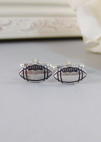 Football Cufflinks,Cufflink,Men,Groosmen,Soccer,Sport,Groom,Father,Dad,Wedding. Handmade jewelry by valleygirldesigns.