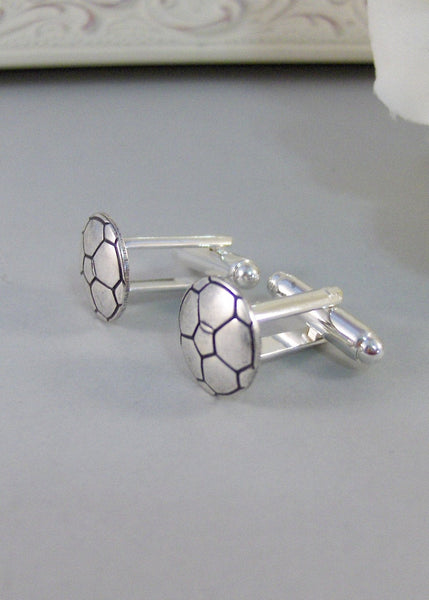 Soccer Cufflinks,Cufflink,Men,Groosmen,Soccer,Sport,Groom,Father,Dad,Wedding. Handmade jewelry by valleygirldesigns.