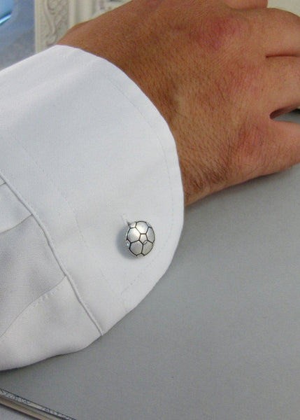 Soccer Cufflinks,Cufflink,Men,Groosmen,Soccer,Sport,Groom,Father,Dad,Wedding. Handmade jewelry by valleygirldesigns.