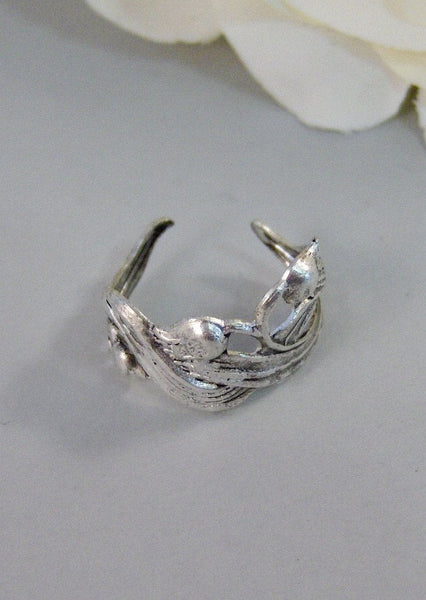 Lily Ring,Ring,Silver,Twig,Branch, Ring,Antique Ring,Silver Ring,Woodland,Wedding,Bridesmaid. Handmade jewelery by valleygirldesigns.