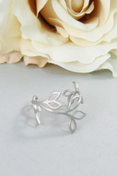 Hazelbranch,Ring,Silver,Flower,Branch,Branch Ring,Silver Ring,Leaf Ring,Wedding,Bridesmaid. Handmade jewelery by valleygirldesigns.