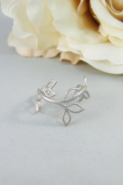 Hazelbranch,Ring,Silver,Flower,Branch,Branch Ring,Silver Ring,Leaf Ring,Wedding,Bridesmaid. Handmade jewelery by valleygirldesigns.
