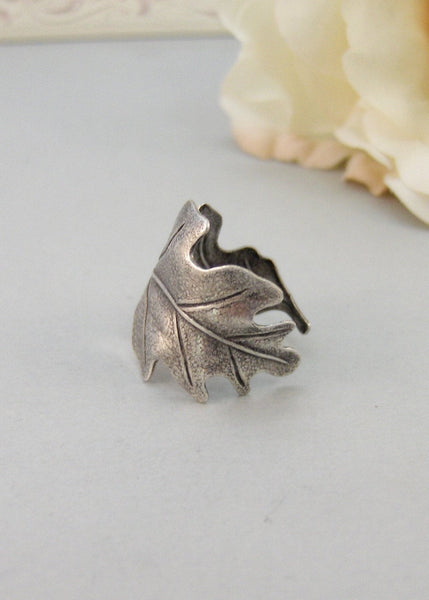 Silver Leaf,Leaf Ring,Leaf Jewelry,Woodland Ring,Oak Leaf,Silver Ring,Handmade Ring,Handmade Leaf Ring,Boho Ring,Boho Jewelry,Bridesmaid