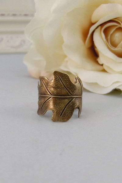 Brass Leaf,Ring,Brass,Leaf,Twigg,Branch,Leaf Ring,Antique Ring,Silver Ring,Woodland, Handmade jewelery by valleygirldesigns.