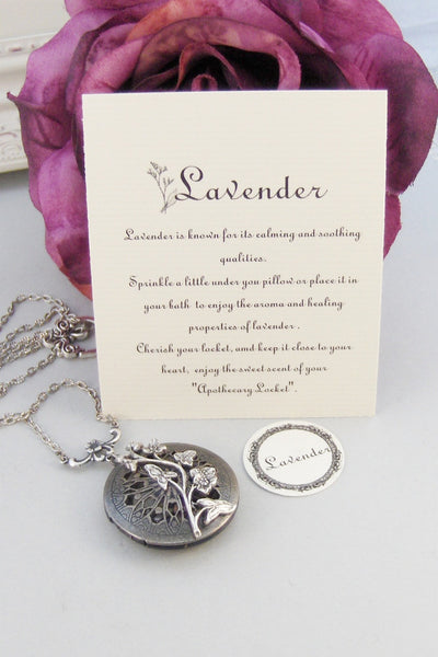 Scented Lavender,Scent Locket,Lavender Necklace,Scented Locket,Flower,Aromatherapy,Diffuser,Lavender Locket,Purple Locket,valleygirldesigns.