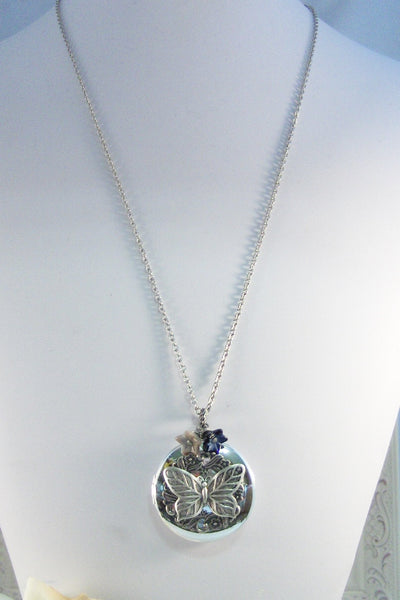 Etched Infinity Butterfly,Necklace,Locket,Butterfly,Silver Locket, Butterfly Locket,Wings,Infinity Necklace,Butterfly Necklace,InfinityEtsy.
