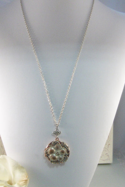 Golden Rose,Locket,Silver Locket,Flower,Rose Gold,,Antique Locket,Floral,Jewelry. Handmade jewelry by valleygirldesigns.