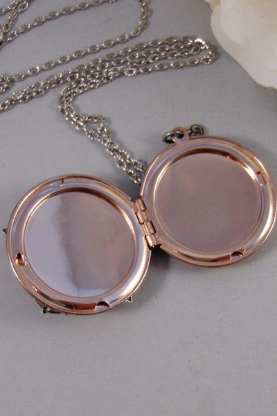 Golden Rose,Locket,Silver Locket,Flower,Rose Gold,,Antique Locket,Floral,Jewelry. Handmade jewelry by valleygirldesigns.