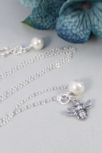 Beelieve Life Is Sweet,Necklace,Silver,Bee Necklace,Bracelet, Bee,Birthstone,Sterling ,Personalize,Pearl,Bride,Wedding. valleygirldesigns.