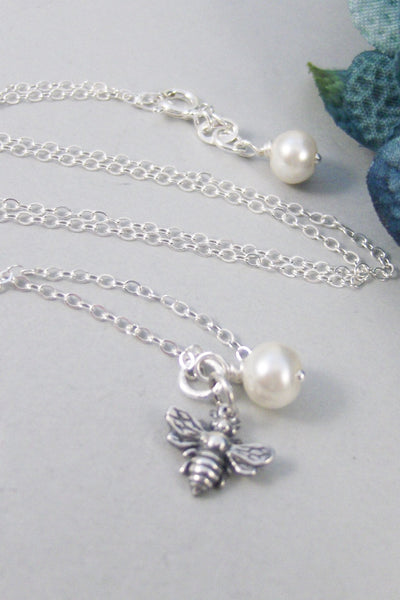 Beelieve Life Is Sweet,Necklace,Silver,Bee Necklace,Bracelet, Bee,Birthstone,Sterling ,Personalize,Pearl,Bride,Wedding. valleygirldesigns.