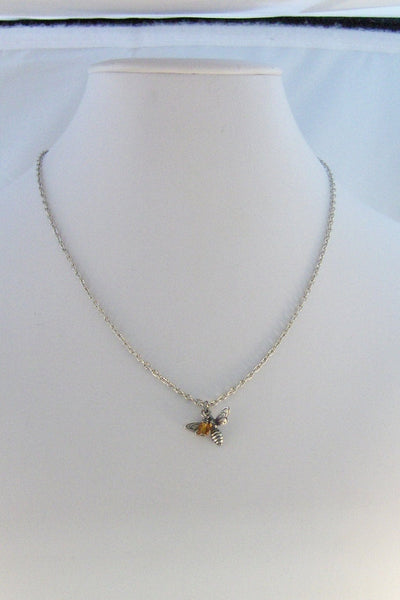 Beelieve Life Is Sweet,Necklace,Antique Necklace,Silver,Bee Necklace,Bee,Birthstone,Personalize,,Antique.Jewelry by valleygirldesigns.