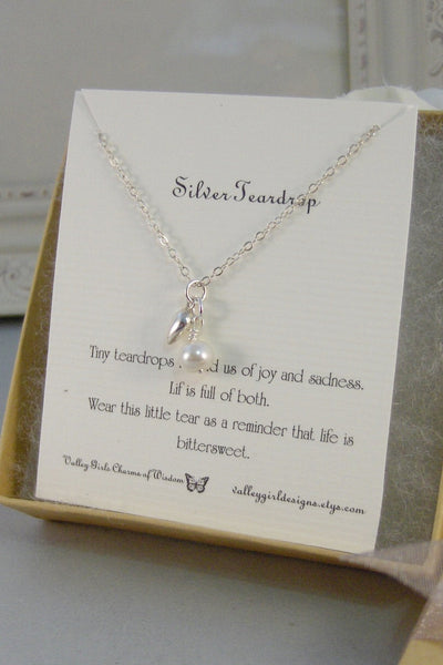 Bittersweet Teardrop,Necklace,Silver,Tear Necklace,Bracelet,Teardrop,Bittersweet,Birthstone,Sterling,Personalize,Bride, valleygirldesigns.