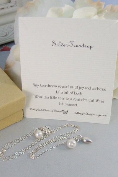 Bittersweet Teardrop,Necklace,Silver,Tear Necklace,Bracelet,Teardrop,Bittersweet,Birthstone,Sterling,Personalize,Bride, valleygirldesigns.