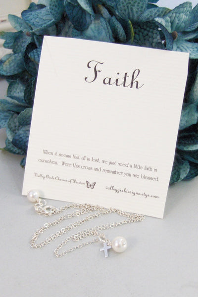 Faith,Necklace,Bracelet, Necklace,Silver,Cross,Religious,Cross Necklace,Mourning,Mourning, valleygirldesigns.