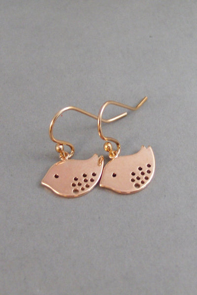 Ava,Earrings,Rose Gold Earrings,Rose Gold Bird,Rose Gold Jewelry,Bird Earrings,Gold Earrings,Rose Gold,Gold Filled,24k Gold Filled.Valleygir