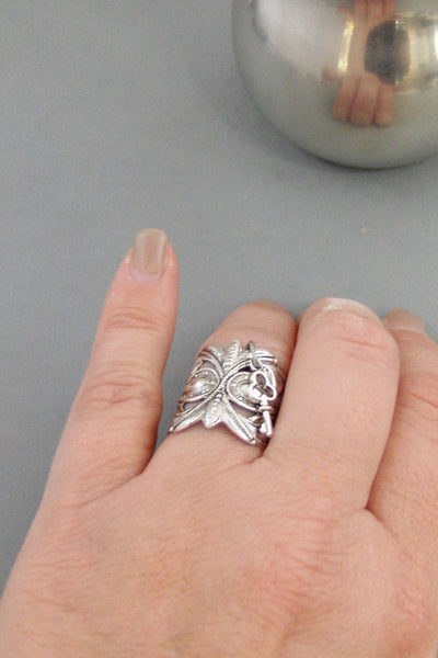 Gypsy's Key,Ring,Silver,Key,Lock,Antique Ring,Silver Ring,Key Ring,Gypsy,Skeleton key, valleygirldesigns.