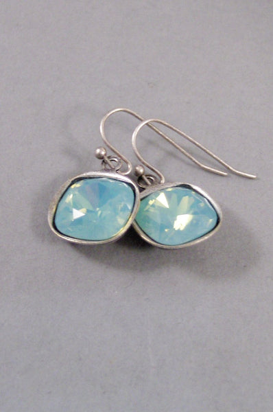 Sea Stones,Earring, Aquamarine,Blue,Blue Stones Silver Earrings,Opal,Blue Opal, Valleygirldesigns Etsy.