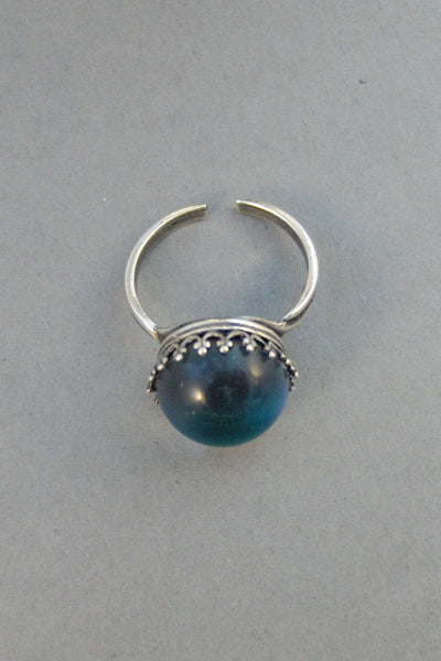 Inner Spirit,Ring,Silver,Mood Ring,Antique Ring,Silver Ring,Wrapped,Adjustable,Bridesmaid,Mood Stone,Stone,Mood. valleygirldesigns.