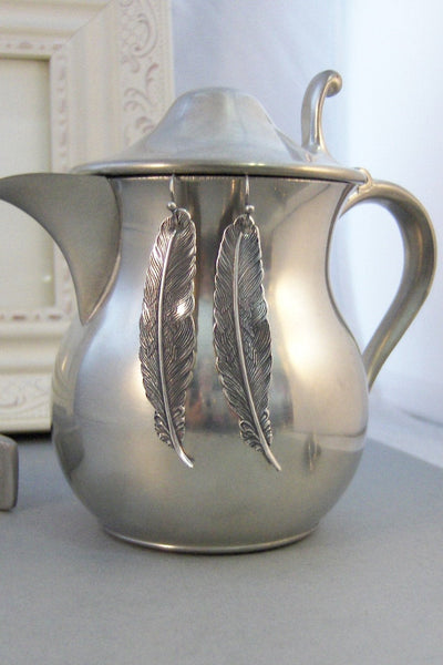 Inner Spirit,Earring,Feather Earring,Feather,Silver Feather Earring,Silver Feather,Wing,Angel Earring,Wing Earring.. valleygirldesigns.