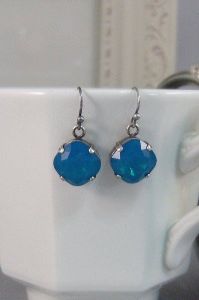 Seabreeze,Earring,Aquamarine,Blue,Blue Stones Silver Earrings,Opal,Blue Opal,Blue Topaz,Brithsotne,Brithstone Earrin Valleygirldesigns Etsy.