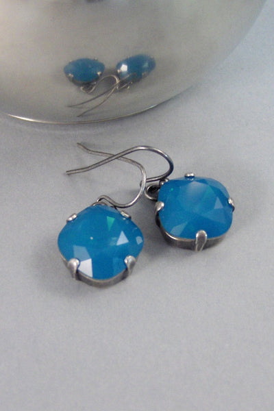 Seabreeze,Earring,Aquamarine,Blue,Blue Stones Silver Earrings,Opal,Blue Opal,Blue Topaz,Brithsotne,Brithstone Earrin Valleygirldesigns Etsy.
