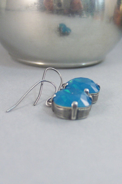 Seabreeze,Earring,Aquamarine,Blue,Blue Stones Silver Earrings,Opal,Blue Opal,Blue Topaz,Brithsotne,Brithstone Earrin Valleygirldesigns Etsy.