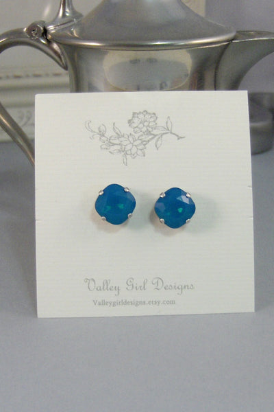 Seabreeze,Blue Earring,Aquamarine Earring,Aqua Earring,Swarovski Earring,Post Earring,Post,Stud,STud Earring,Aqua STud Earring,valleygirdesi
