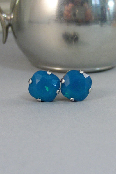 Seabreeze,Blue Earring,Aquamarine Earring,Aqua Earring,Swarovski Earring,Post Earring,Post,Stud,STud Earring,Aqua STud Earring,valleygirdesi