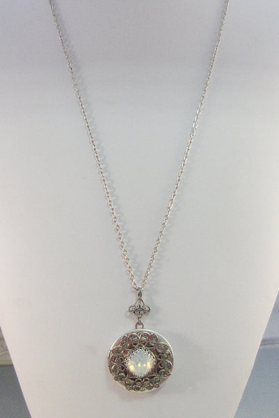 Moonstone Locket,Moonstone Neckalce,Under The Moon,Moonstone,Opal,Locket,Antique