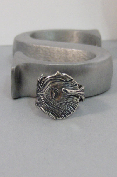 Peacock Feather,Peacock,Ring,Silver,Flower,Peacock Ring Antique Ring,Silver Ring,Feather Ring,Wedding,Bridesmaid.Plume, valleygirldesigns.
