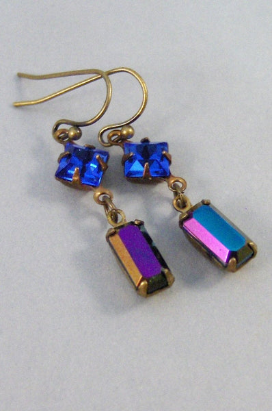 Sapphire Velvet,Sapphire Earring,Sapphire Jewelry,Vintage Sapphire,Vintage Earring,Blue Stone,Vintage Sapphire, Valleygirldesigns.