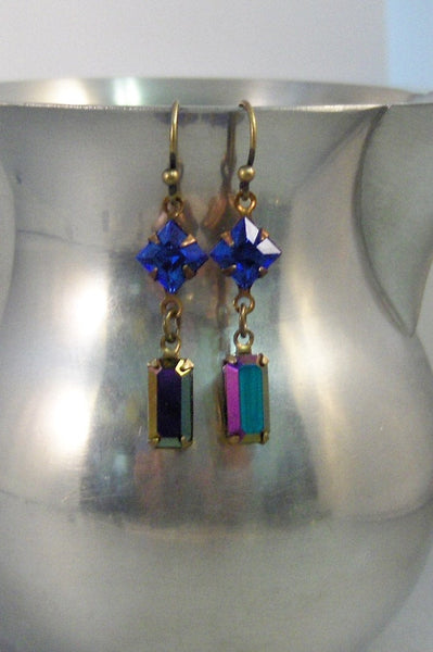 Sapphire Velvet,Sapphire Earring,Sapphire Jewelry,Vintage Sapphire,Vintage Earring,Blue Stone,Vintage Sapphire, Valleygirldesigns.