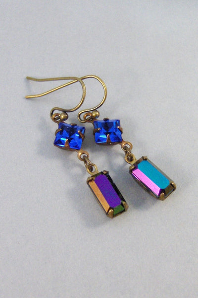 Sapphire Velvet,Sapphire Earring,Sapphire Jewelry,Vintage Sapphire,Vintage Earring,Blue Stone,Vintage Sapphire, Valleygirldesigns.