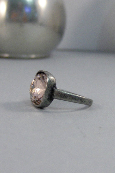 Princess Pink,Ring,Silver,Opal Ring,Pink,Blush,Pink Ring,Blush Ring,Antique Ring,Ring,Wrapped,Pink Stone,Birthstone. valleygirldesigns.
