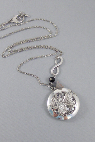 Etched Infinity Butterfly,Necklace,Locket,Butterfly,Silver Locket, Butterfly Locket,Wings,Infinity Necklace,Butterfly Necklace,InfinityEtsy.