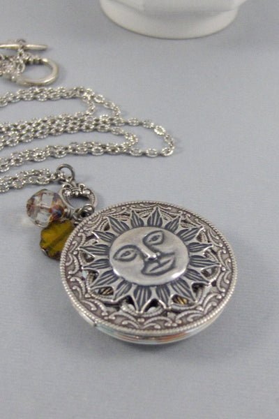 Sunshine,Sun,Sun Necklace,Sun Locket,Necklace,Locket,Silver Locket,Sun,Sun Locket,Sun Necklace,Summer Necklace,Valleygirldesigns.