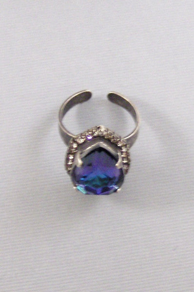 Vintage Sapphire,Ring,Cocktail Ring,Sapphire Ring,Antique Ring,Blue Ring,Adjustable,Bridesmaid,Blue Stone,Birthstone. valleygirldesigns.